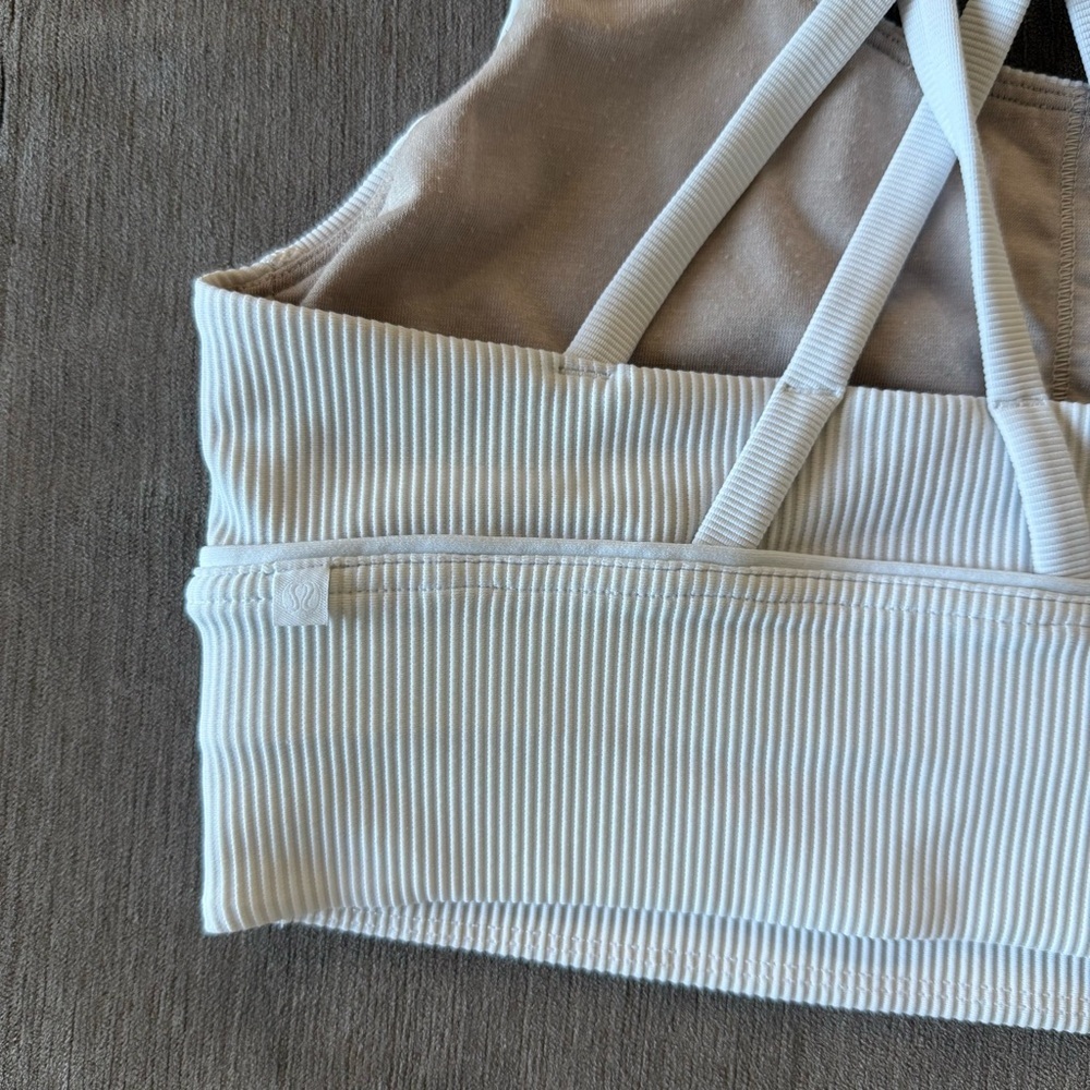 Lululemon Ribbed Energy Bra in White - Picture 4 of 6